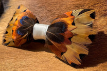 Load image into Gallery viewer, &quot;Rooster&quot; Pheasant Feather Bow Tie
